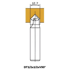 Фреза DT1/2x1/2xV90