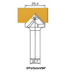 Фреза DT1/2x1xV90