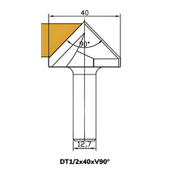 Фреза DT1/2x40xV90
