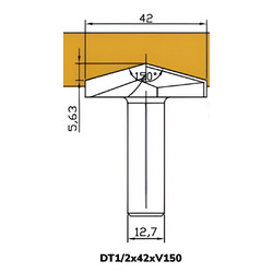 Фреза DT1/2x42xV150