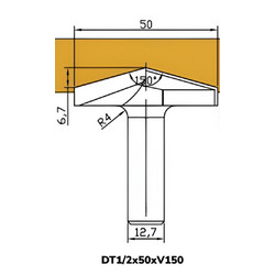 Фреза DT1/2x50xV150