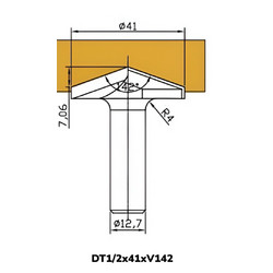 Фреза DT1/2x41xV142