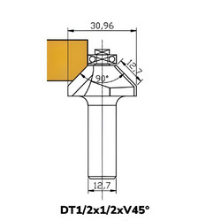 Фреза DT1/2x1/2xV45