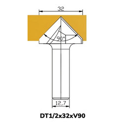 Фреза DT1/2x32xV90