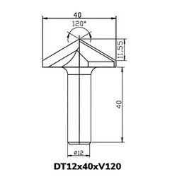 Фреза DT12x40xV120