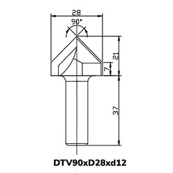 Фреза DTV90xD28xd12